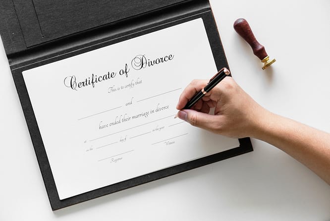 certificate of divorce